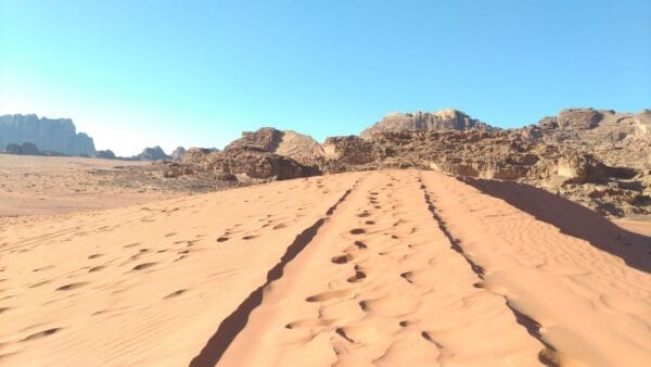 Wadi rumi desert in Jordan