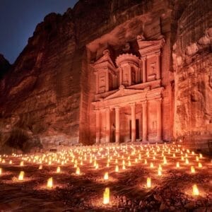 Petra at night