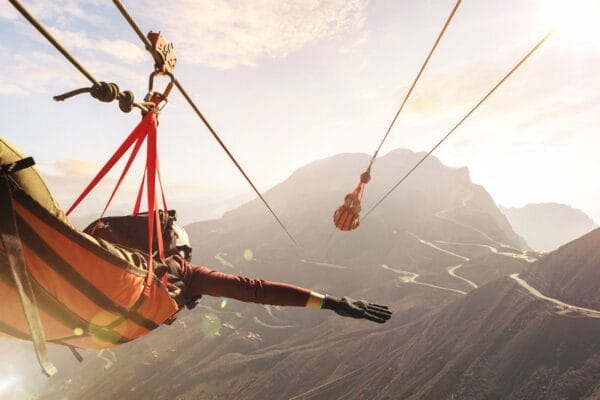 Zipline experience in Emirates tour